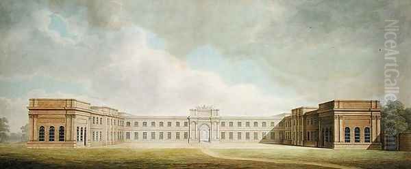 Perspective view of the Kitchen Court, 1815 Oil Painting by Benjamin Dean Wyatt