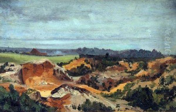 East Anglian Landscape Oil Painting by Catherine Maude Nichols