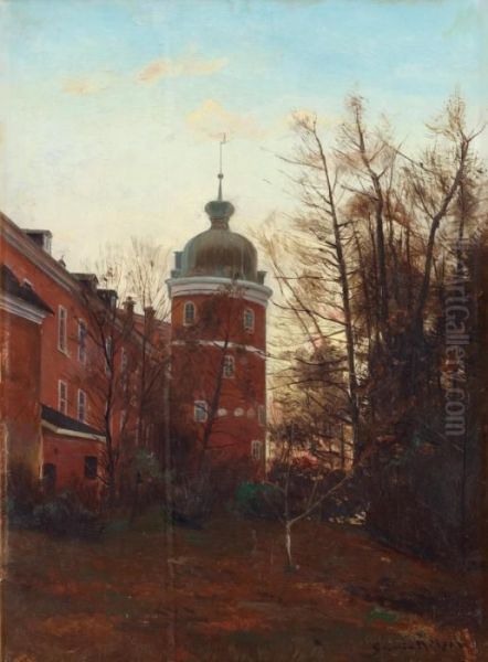 Gripsholm Castle Oil Painting by Severin Nilson