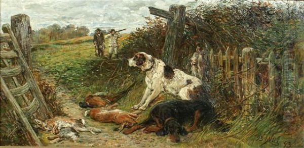 Guarding The Day's Catch Oil Painting by John Sargent Noble