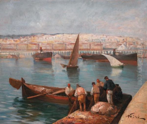 Port D'alger Oil Painting by Maxime Noire