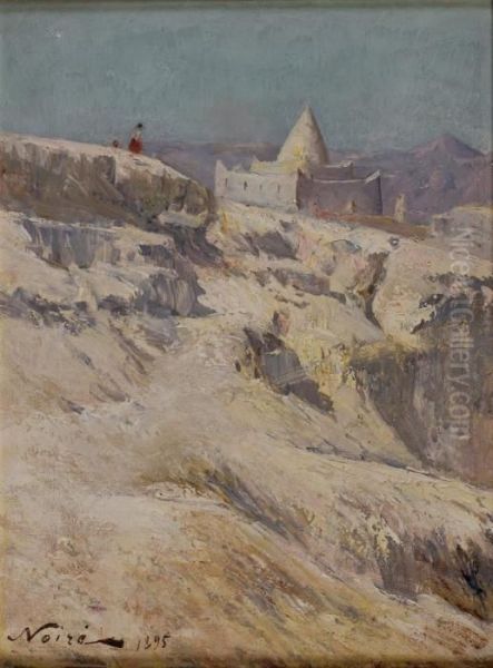 Paysage De L'atlas Algerien Huile Sur Toile Signee En Bas A Droite Et Datee 1895 Oil Painting by Maxime Noire