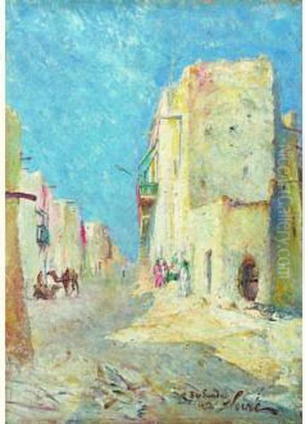 Vue D'une Rue De Bou Saada Oil Painting by Maxime Noire