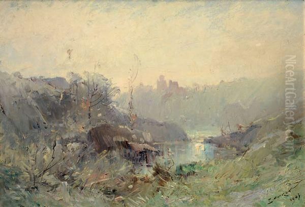 Paysage Se Saint - Jean Saint - Georges Oil Painting by Emile Noirot