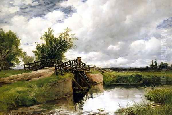 Black Bridge on the Ouse, 1891 Oil Painting by Edmund Morison Wimperis