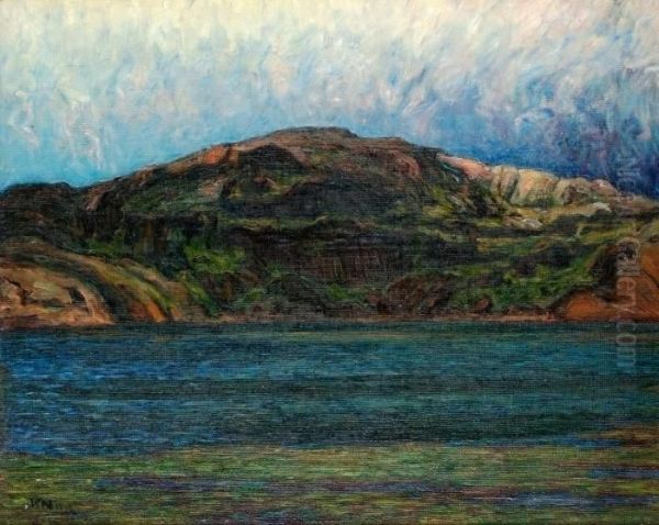 Motiv Fran Kyrkesund Oil Painting by Karl Fredrik Nordstrom