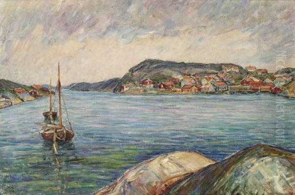 Kyrkesund Oil Painting by Karl Fredrik Nordstrom