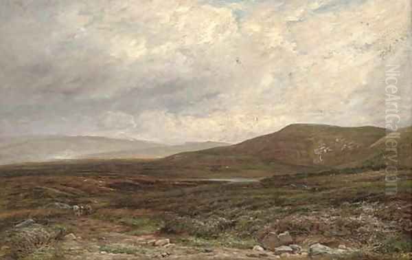 On the moors near Bolton, Yorkshire Oil Painting by Edmund Morison Wimperis