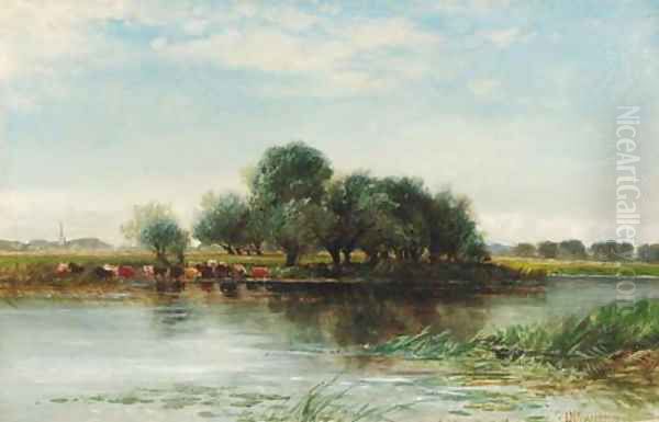 On the Ouse Oil Painting by Edmund Morison Wimperis