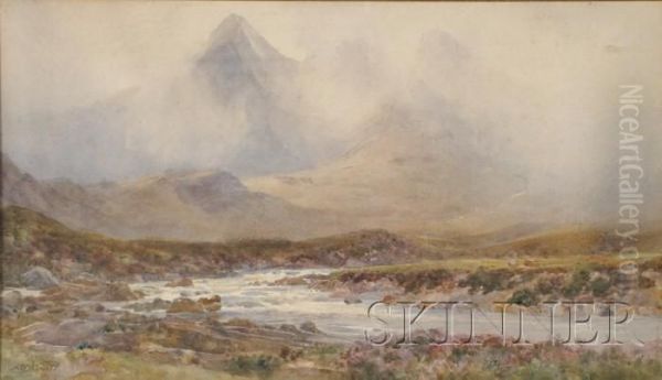 Highland Landscape Oil Painting by Arthur Trevethin Nowell