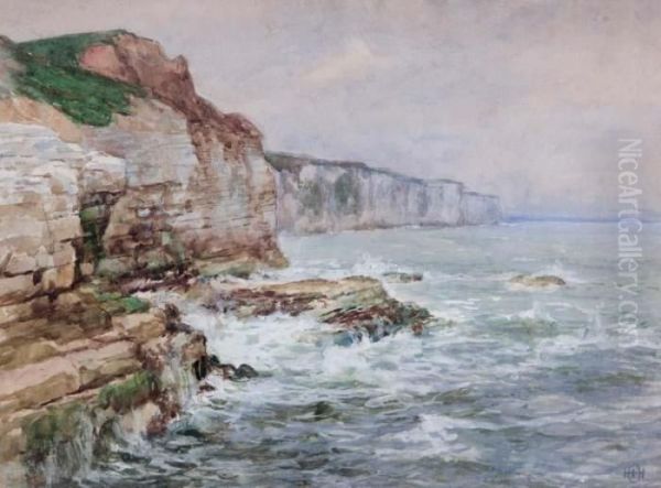 Sea Cliffs Oil Painting by Helen O'Hara