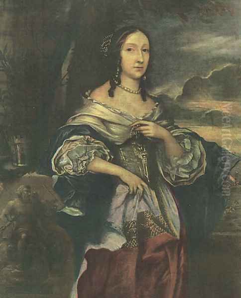 Mrs. Claypole 1658 Oil Painting by Michael Wright