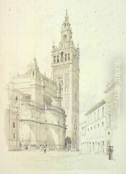 The Giralda, Seville, c.1846 Oil Painting by Canon G. F. Weston