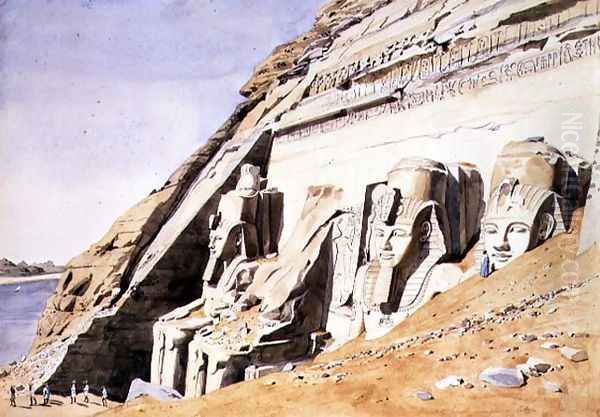 No.1081 Front of the Great Temple at Abu Simbel, c.1845 Oil Painting by Canon G. F. Weston