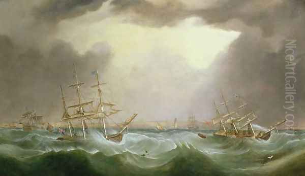 The Great Gale of 6th and 7th January 1839, 1882 Oil Painting by Samuel Walters