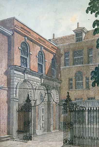 The Inner Court to Old Salters Hall, 1750 Oil Painting by Wilson