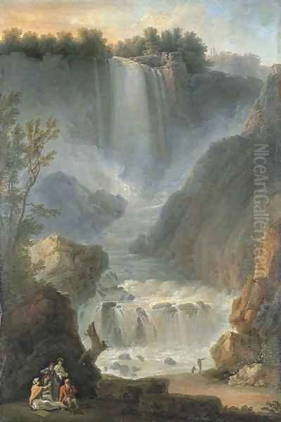 The Marmore waterfall, Terni Oil Painting by Michael Wutky