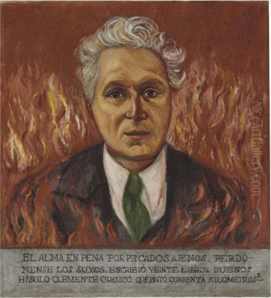 Portrait Of Don Jose Pijoan Oil Painting by Jose Clemente Orozco