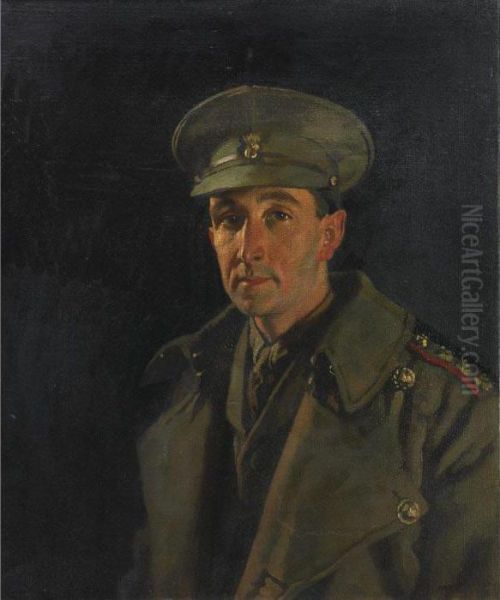 Captain Wood Of The Royal Inniskilling Fusiliers, 1919 Oil Painting by Sir William Newenham Montague Orpen