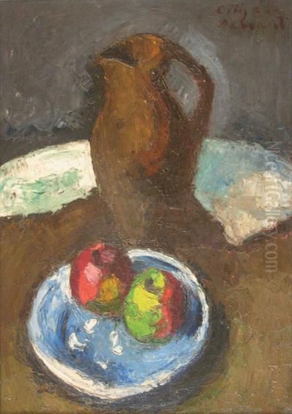 Nature Morte A La Cruche Et Au Compotier Oil Painting by Manuel Ortiz De Zarate