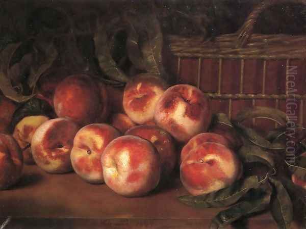 Peaches Oil Painting by Lemuel Everett Wilmarth