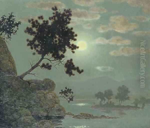 Silvery Moonlight Oil Painting by Harry Willson Watrous