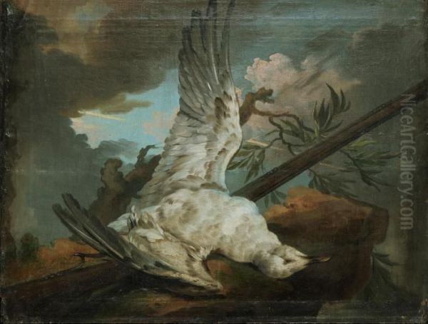 Jaktstilleben Oil Painting by Jean-Baptiste Oudry