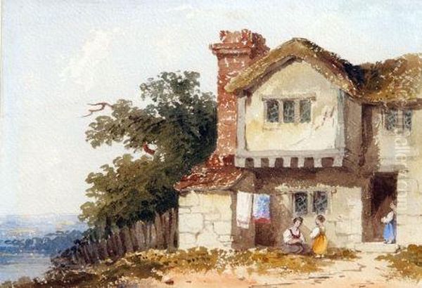 A Cottage In Suffolk Oil Painting by William Page