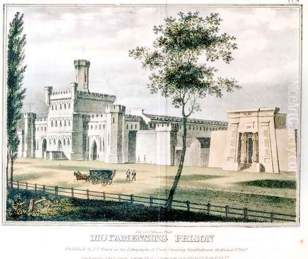 Moyamensing Prison, Philadelphia, 1840 Oil Painting by John Caspar Wild