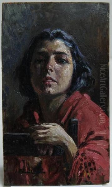 Ritratto Femminile Oil Painting by Luigi Palumbo