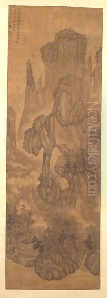 A Thousand Peaks and Myriad Ravines, 1617 Oil Painting by Bin Wu