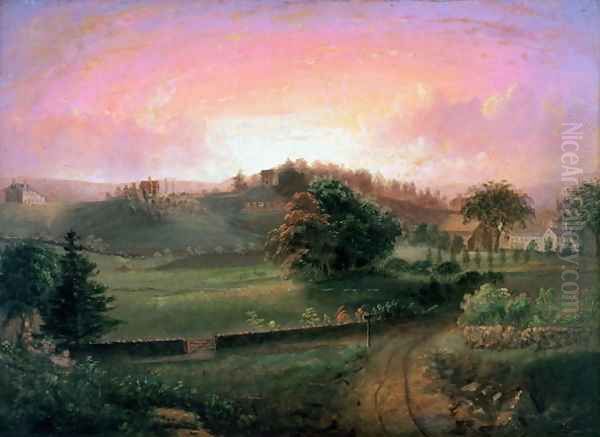 Brook Farm, 1844 Oil Painting by Josiah Wolcott