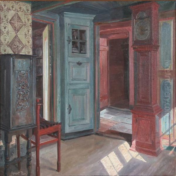 Country Interior, Presumably From Fano Island Oil Painting by Robert Panitzsch