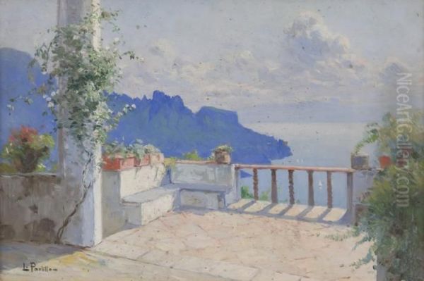 Belvedere Da Villa Rufolo A Ravello Oil Painting by Luigi Paolillo