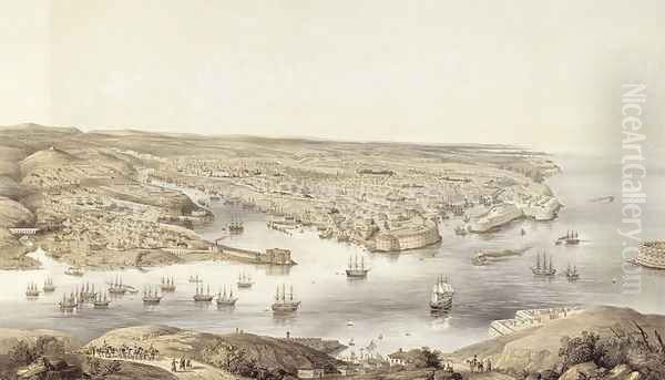 Sebastopol in All Its Glory, 1848, engraved by Day & Son, published 1857 Oil Painting by Nathaniel Whittock