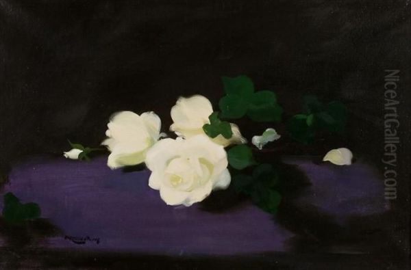 White Roses Oil Painting by James Stuart Park