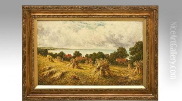 Harvest Time Oil Painting by Henry Hillier Parker