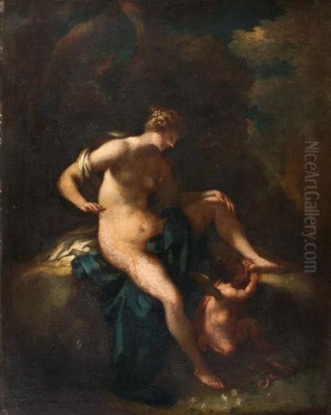 Venus Et L'amour Oil Painting by Michele Da Parma (see Rocca)