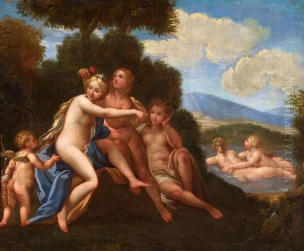 Bathing Venus Oil Painting by Michele Da Parma (see Rocca)