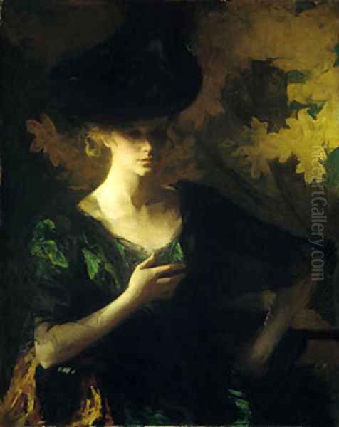 Portrait of a Lady 1901 Oil Painting by Frank Waller