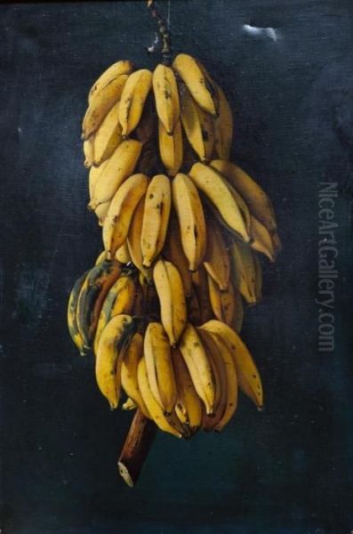 Bananas Oil Painting by Jose Felipe Parra Piquer