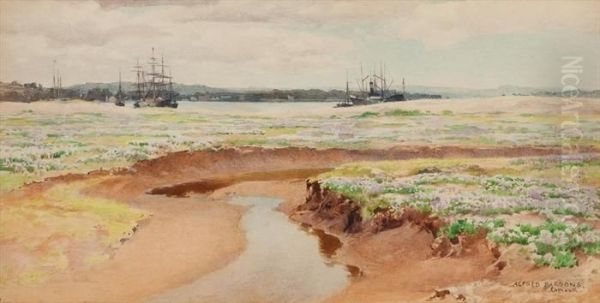 Sea Lavender Oil Painting by Alfred Parsons