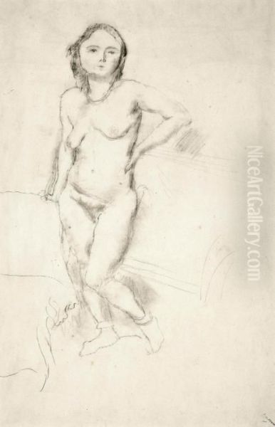 Jeune Danoise Debout Oil Painting by Jules Pascin