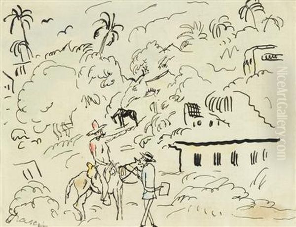 Untitled Oil Painting by Jules Pascin