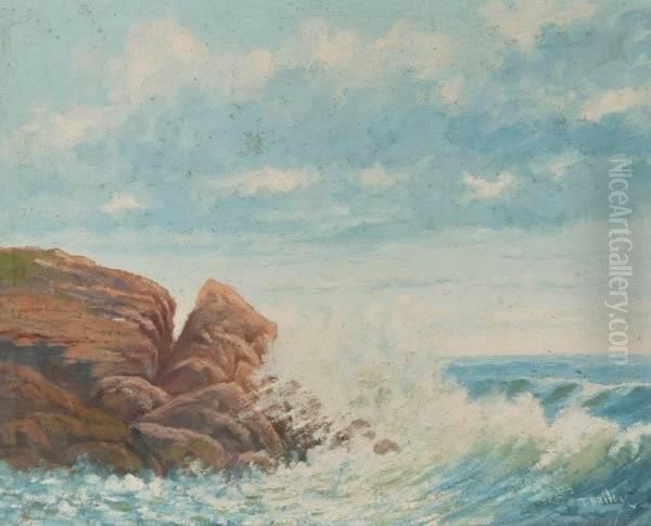 Coastal Scene Oil Painting by William Frederick Paskell