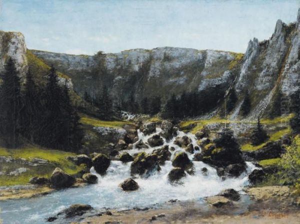 Une Riviere De Montagne Oil Painting by Cherubino Pata