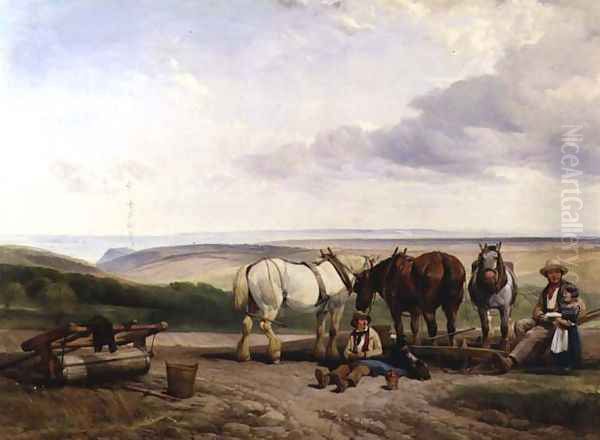 The South Side of the Vale of Ecclesborne, near Hastings, East Sussex Oil Painting by Henry Brittan Willis, R.W.S.