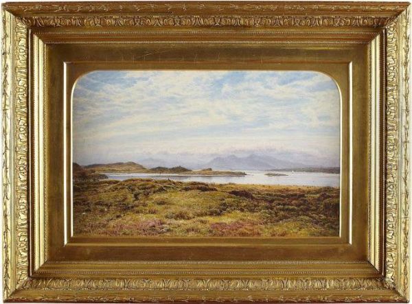 Dunstaffnage From North Connel Moor Oil Painting by Waller Hugh Paton