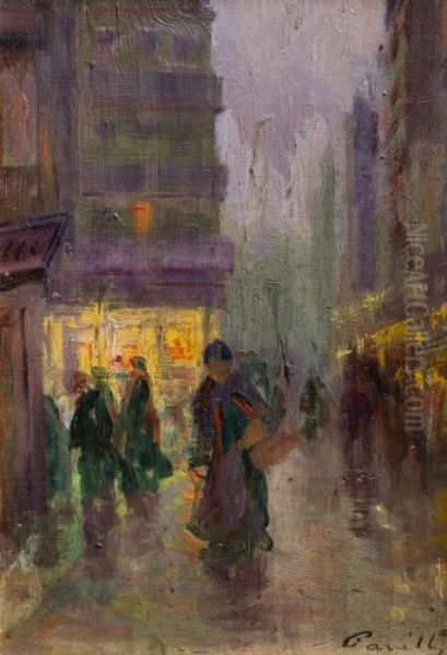 Calles De Paris Oil Painting by Elie Anatole Pavil