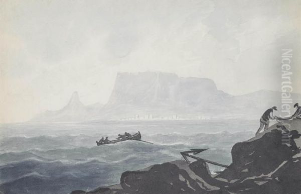 View Of Cape Town, South Africa Oil Painting by William Payne